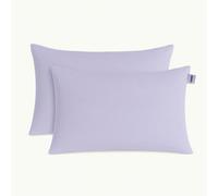 BIANCALUNA | Coppia Federe Coliber zon ZIP 50x80 cm in Jersey di Puro Cotone Estensibile | Federa per Guanciale con Cerniera | Morbida | Lavabile | Made in Italy |10 Colori (LAVANDA)
