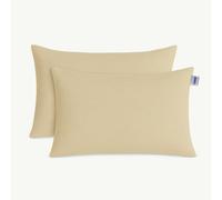 BIANCALUNA | Coppia Federe Coliber zon ZIP 50x80 cm in Jersey di Puro Cotone Estensibile | Federa per Guanciale con Cerniera | Morbida | Lavabile | Made in Italy |10 Colori (SABBIA)