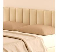 Biancaluna coppia federe cuscini letto Tinta Unita 100% Cotone MADE IN ITALY; - SET DUE PEZZI - Colore: (Biscotto)