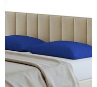 Biancaluna coppia federe cuscini letto Tinta Unita 100% Cotone MADE IN ITALY; - SET DUE PEZZI - Colore: (Blu)