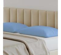 Biancaluna coppia federe cuscini letto Tinta Unita 100% Cotone MADE IN ITALY; - SET DUE PEZZI - Colore: (Celeste)
