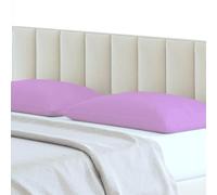 Biancaluna coppia federe cuscini letto Tinta Unita 100% Cotone MADE IN ITALY; - SET DUE PEZZI - Colore: (Lilla)