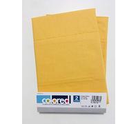 BIANCALUNA Coppia federe guanciali 52x82 con 2 volani Tinta Unita 100% Cotone Italiano (Giallo)