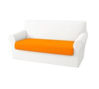 BIANCALUNA | Copri Cuscino Singolo Maxi Estensibili da 160 a 220 cm | Tessuto Bi-elastico Genius 4D Antimacchia | Coordinabile con Copridivano e Copripoltrona | Lavabile in Lavatrice (ARANCIO)