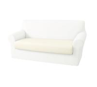 BIANCALUNA | Copri Cuscino Singolo Maxi Estensibili da 160 a 220 cm | Tessuto Bi-elastico Genius 4D Antimacchia | Coordinabile con Copridivano e Copripoltrona | Lavabile in Lavatrice (PANNA)