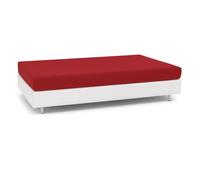 BIANCALUNA - Copriletto Elastico Living Genius Tinta Unita Anti Macchia - Divano Letto Singolo da 90 a 200 cm Made in Italy - Rosso