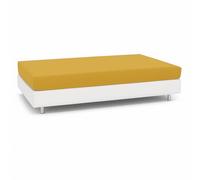 BIANCALUNA - Copriletto elastico Living Genius tinta unita Anti Macchia - Divano Letto Singolo da 90 a 200 cm Made in Italy - Senape