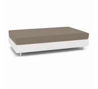 BIANCALUNA - Copriletto Elastico Living Genius Tinta Unita Anti Macchia - Divano Letto Singolo da 90 a 200 cm Made in Italy - Tortora