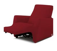 BIANCALUNA - Copripolotrona elastico Genius Lounge reclinabili Anti Macchia - 1 posto da 65 a 110 cm Copridivano tinta unita Made in Italy - Bordeaux