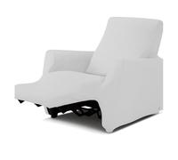 BIANCALUNA - Copripolotrona elastico Genius Lounge reclinabili Anti Macchia - 1 posto da 65 a 110 cm Copridivano tinta unita Made in Italy - Sassi