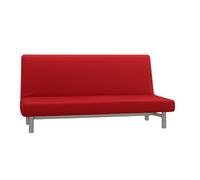 BIANCALUNA - Copristruttura Elastico Genius Senza braccioli Anti Macchia - 3 posti Copridivano da 170 a 220 cm Made in Italy - Rosso