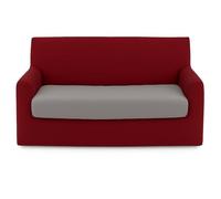 BIANCALUNA - Copristruttura elastico Genius tinta unita Anti Macchia - 2 posti Copridivano da 140 a 180 cm Made in Italy - Bordeaux