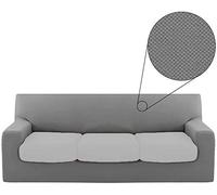 BIANCALUNA - Copristruttura Elastico Genius Tinta Unita Anti Macchia - 3 posti Copridivano da 180 a 250 cm Made in Italy - Sassi