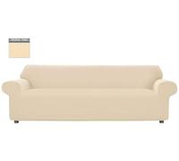 BIANCALUNA - Copristruttura elastico Genius tinta unita Anti Macchia - 4 posti Copridivano da 260 a 300 cm Made in Italy - Panna