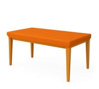 BIANCALUNA | Copritavolo Rettangolare | 12 Posti Genius | Tinta Unita Estensibile 90x180 fino a 100x200 cm | Antimacchia | Made in Italy | Tessuto Elasticizzato (Arancione)