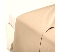 Biancaluna lenzuolo senza angoli matrimoniale Sopra Piano Tinta Unita 100% Cotone MADE IN ITALY; Colore: Biscotto, Taglia: Matrimoniale 250x290