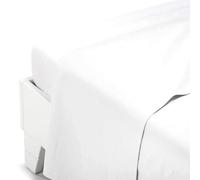 Biancaluna lenzuolo senza angoli singolo 1 Piazza Sopra Piano Tinta Unita 100% Cotone MADE IN ITALY; Colore: Bianco, Taglia: Singolo 160x290