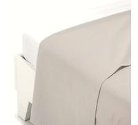 Biancaluna lenzuolo senza angoli singolo 1 Piazza Sopra Piano Tinta Unita 100% Cotone MADE IN ITALY; Colore: Tortora, Taglia: Singolo 160x290