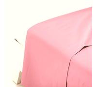 Biancaluna lenzuolo senza angoli una piazza e mezza Sopra Piano Tinta Unita 100% Cotone MADE IN ITALY; Colore: Rosa, Taglia: Una piazza e mezza 185x290