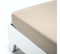 Biancaluna lenzuolo sotto con angoli Maxi Letto Una piazza e mezza, Tinta Unita 100% Cotone MADE IN ITALY; Colore: Tortora, Taglia: 120x200 cm.