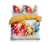 BIANCALUNA Miss Terry Isqua Copripiumino Letto Matrimoniale Set con Federe 100% Cotone 205x205 cm