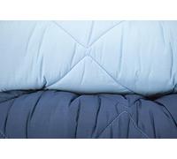 BIANCALUNA Piumone Trapunta Tintaunita 2 Colori Doubleface Morbida Microfibra - Blu, Singolo