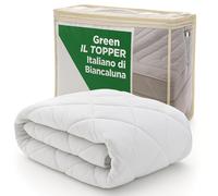 BIANCALUNA | Topper Green Coprimaterasso Matrimoniale e Singolo con Elastico | I