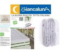 Biancaluna topper lettino materasso letto singolo alto cm 7 microfibra 700gr/mq