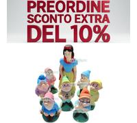 Biancaneve e Sette 7 Nani grandi cm 65 110 esterno da giardino cemento Preordine