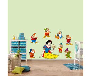 Biancaneve sette nani cartoon adesivi murali seven dwars wal sticker 8 PZ.