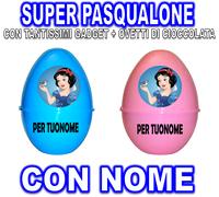 biancaneve SUPER PASQUALONE SORPRESONE UOVO DI PASQUA CONTENITORE principessa