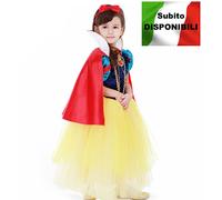 Biancaneve Vestito Carnevale Dress up Princess Snow White Girl Costumes SNOW001