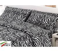 Biancheria&Casa Completo Letto in Fantasia Made in Italy Cotone 100% Francese ZEBRATO