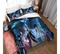 Biancheria Da Letto 135X200 Microfibra 3 Pezzi - Set Copripiumino Con Fairy Tail Naz, Copripiumini Morbidi E Soffici Con Cerniera E 2 Federe (135x200cm,Immagine 02)