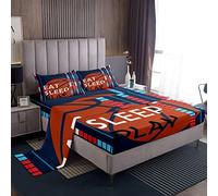 Biancheria da letto da basket per ragazze, ragazzi, bambini, giochi sportivi, biancheria da letto, set da letto per amanti del basket, set di lenzuola per letto singolo, 3 pezzi