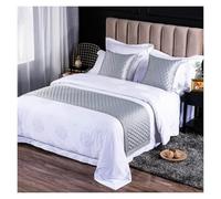 Biancheria da letto e sciarpe, Copriletto matrimoniale solido for hotel, sciarpa rombica in cotone for copriletto, protezione decorativa for la biancheria da letto(Grijs,50*210cm for 150cm Bed)