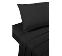 Biancheria da letto Heaven 2 '15,2 cm percalle. Nero. Ideale per letto a castello, letto singolo piccolo e caravan.