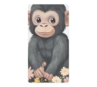 Biancheria da letto impermeabile per culla Essentials Cartoon Cute Black Gorilla
