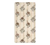Biancheria da letto impermeabile per culla per bambini retrò floreale beige marrone a righe