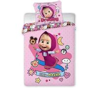 Biancheria Da Letto Wende-Baby Mascha E Orso 100x135 NUOVO 2in1 Piccola Mascha