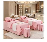 Biancheria da massaggio professionale Set di lenzuola per lettino da massaggio in tinta unita Copriletto di bellezza spa, Copriletti di bellezza Salone euro rosa Square bedside 185*70cm (72.8*31.5in）