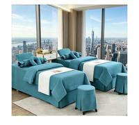 Biancheria da massaggio professionale Set di lenzuola per lettino da massaggio in tinta unita Copriletto di bellezza spa, Copriletti di bellezza Salone Lake Blue Square bedside 180*60cm(70.8*23.6in)