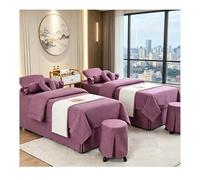 Biancheria da massaggio professionale Set di lenzuola per lettino da massaggio in tinta unita Copriletto di bellezza spa, Copriletti di bellezza Salone eur Viola Square bedside 190*70cm (74.8*27.5in)