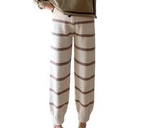 Biancheria da notte premaman pantaloni da salotto di gravidanza elasticizzati in tessuto di poliestere caldo design elastico in vita abbigliamento da notte invernale pantaloni da salotto maternità