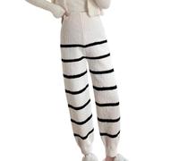 Biancheria da notte premaman pantaloni da salotto di gravidanza elasticizzati in tessuto di poliestere caldo design elastico in vita abbigliamento da notte invernale pantaloni da salotto maternità