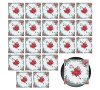 Biancheria da tavola per festività - Tovaglioli per feste invernali, tovaglioli a 2 strati, decorazione per tavolo di Natale, tovaglioli per bevande, confezione da 20, asciugamani decorativi per il