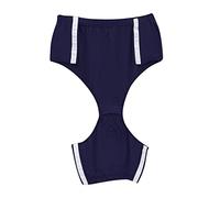 Biancheria intima a triangolo con pasta laterale completamente aperta per pazienti con fratture, disabili e anziani con design facile da indossare e togliere per comfort e comodità, Blu, L