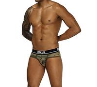 Biancheria intima comoda della vite del cotone degli uomini del camuffamento degli slip traspiranti della, Verde, M
