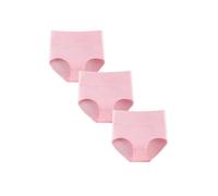 Biancheria Intima da Donna a Vita Alta a Copertura Totale Mutande da Donna Contenitive per La Pancia Morbide Traspiranti Elasticizzate Confezione da 3 Rosa L