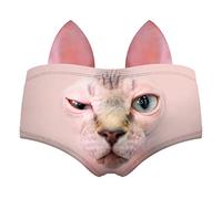Biancheria Intima da Donna con di Animale Stampata in 3D Divertente Sexy Flirty da Donna con Orecchie Carine Mutande Capodanno Famiglia